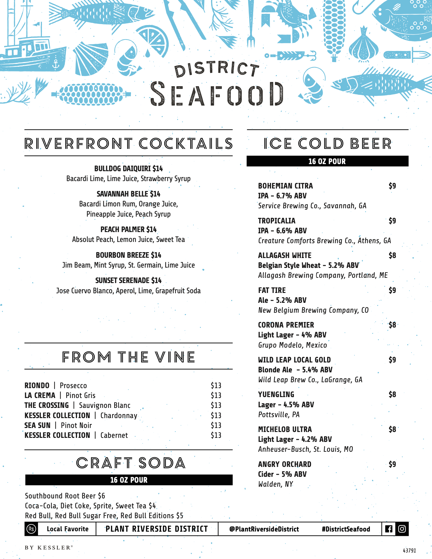 District Seafood Spring Menu